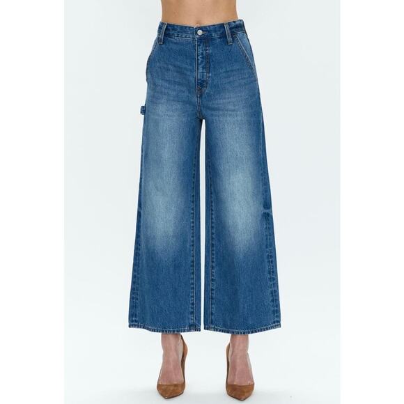 Pistola Loretta Utility High Rise Wide Leg Ankle Jeans Tonic Carpenter 27 EUC - Picture 1 of 16